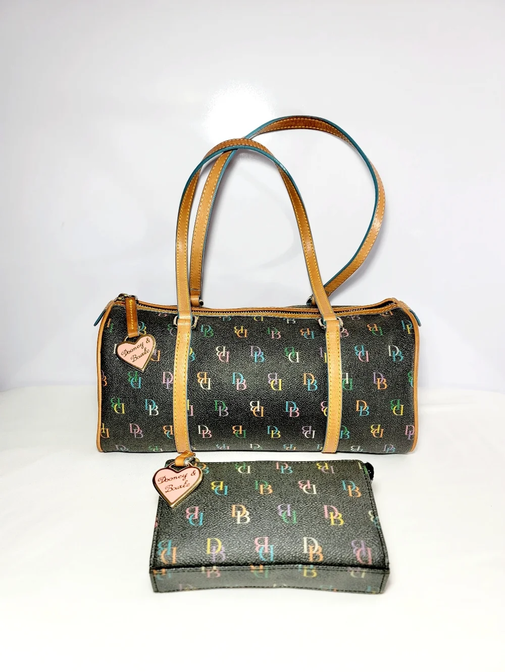 Dooney & Bourke Classic Y2K Rainbow Colored Barrel Bag. - Picture 1 of 11